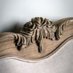 French-style wooden with upholstered headboard