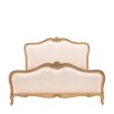 French-style wooden with upholstered headboard