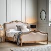 French-style wooden with upholstered headboard