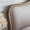 French-style wooden with upholstered headboard
