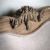 French-style wooden with upholstered headboard