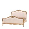 French-style wooden with upholstered headboard