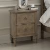 Light wooden small two draw bedside table