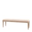 Lime wash wooden bench with bobble effect legs