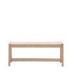 Wooden bench with elegant rope top