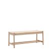 Wooden bench with elegant rope top
