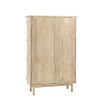 Wooden two door cupboard with rattan detailing