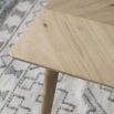 Warm wooden coffee table with chevron design