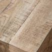 Rectangular coffee table designed to look like solid blocks of cross-sawn timber