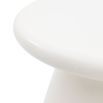 Cream mushroom shaped coffee table made of concrete