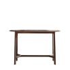 Minimalist elegant wooden console table in walnut finish