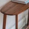 Minimalist elegant wooden console table in walnut finish