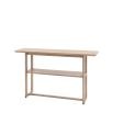 Wooden console table with shaped underframe