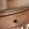 Semi-circular wooden side table with traditional detailing