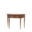 Semi-circular wooden side table with traditional detailing