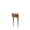 Semi-circular wooden side table with traditional detailing