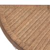 Semi-circular wooden side table with traditional detailing
