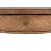 Semi-circular wooden side table with traditional detailing