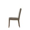 Minimalist upholstered dining chair in cream