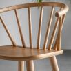 Dining chair with elegant turned legs, back spindles and gently shaped seat