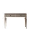 Light wooden two drawer dressing table with ring handles