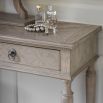 Light wooden two drawer dressing table with ring handles