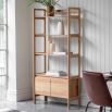 Minimalist elegant wooden open display