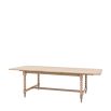 Extendable rectangular dining table with bobble effect legs