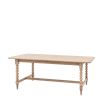 Extendable rectangular dining table with bobble effect legs