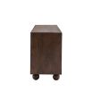 Sideboard with arch patterns and round ball feet