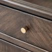Traditional style sideboard with three drawers and three cupboards in dark brown