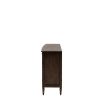 Traditional style sideboard with three drawers and three cupboards in dark brown