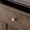 Traditional style sideboard with a drawer and two cupboards in dark brown