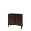 Traditional style sideboard with a drawer and two cupboards in dark brown