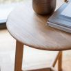 Minimalist round wooden side table