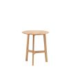 Minimalist round wooden side table