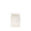 Marble top side table with curved base