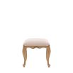 French-style wooden upholstered stool
