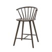 Barstool with elegant turned legs, back spindles and gently shaped seat