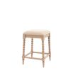 Lime wash wooden bar stool with bobble effect legs