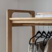 Wooden open wardrobe with top and lower shelf