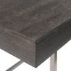 Sleek, corporate style desk with nickel base