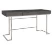 Sleek, corporate style desk with nickel base