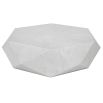 Gorgeous matte geometric coffee table finished in mango veneer