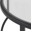 Set of two sophisticated nesting tables finished in contemporary satin black