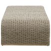 Captivating curved rattan coffee table