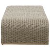 Captivating curved rattan coffee table