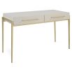 Sleek and elegant console table/desk with gentle brass accents