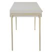 Sleek and elegant console table/desk with gentle brass accents