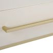 Sleek and elegant console table/desk with gentle brass accents